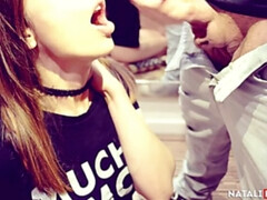 素人, フェラチオ, 茶髪の, 口内発射, チン, 彼女, ラティーナ, フェラする