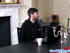 デカパイ, ブロンド, イギリス人, 巨乳な, ヨーロピアン, Hd, フェラする, オッパイの