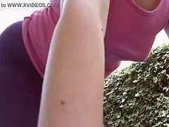 足, ジム, 淫乱熟女, 母, アウトドア, パンティ, スパンデックス, 義母