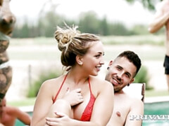 Busty MILFs Enjoy Summertime Orgy