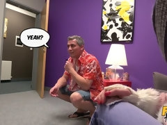 バック, 指いじり, ホテル, なめる, ハメ撮り, オマンコ, コキ, 三人