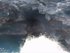 Amateur, Plage, Blonde, Petite amie, Nue, Pov, Adolescente, Nénés