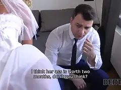 Blondine, Braut, Hundestellung, Hd, Selbstgemacht, Geld, Pov, Tätowierung