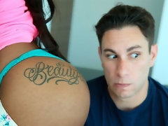 Cul, Gros seins, Sucer une bite, En levrette, Noir ébène, Interracial, Chatte, Dénudage