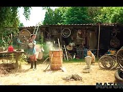 Mature4k. mature czech is having joy outdoors