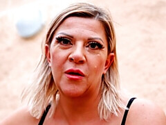 素人, デカ尻, デカパイ, ブロンド, オナニー, アウトドア, ショートヘア, ストリッピング