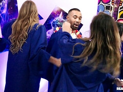 Graduation Orgy at Crazy College GFs - Graduation Gone Wild with Angel Youngs, BBC Rocket Powers