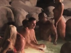 Blond, Bruinharig, Groep, Hd, Interraciaal, Douche