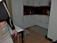 美女, デカパイ, ブロンド, フェティッシュ, 淫乱熟女, ナイロン, ヤリマン, オッパイの