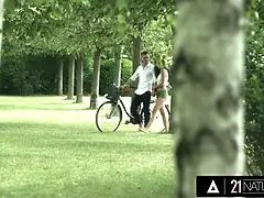 Bruinharig, Diep in de keel, Hondjeshouding, Hd, Zoenen, Buiten, Rijden, Tieten likken