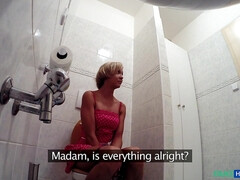 Amateur, Cuarto de baño, Rubia, Mamada, Lamidas, Oficina, Coño, Voyeur