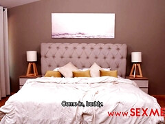 Enthousiasteling, Grote mammen, Rondborstig, Stel, Sperma, Man die toekijkt, Tieten likken, Vrouw