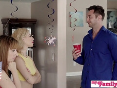 Blond, Pijpbeurt, Diep in de keel, Groep, Hd, Huisgemaakt, Natuurlijke tieten, Trio