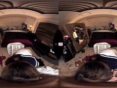 Asian breasty babe VR porn