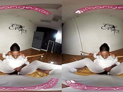 Tridimensionnel, Noire, Sucer une bite, Brunette brune, Hd, Pov, Réalité, Nénés