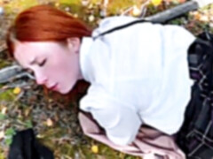 Минет, Колледж, Сперма во рту, Сперма на лице, На природе, На публике, Рыжие