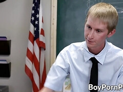 Big dick twink Jordan Dallas sucks cock and fucks for grades