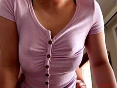 Enthousiasteling, Aziatisch, Stel, Sperma, Vriendin, Huisgemaakt, Keuken, Orgasme