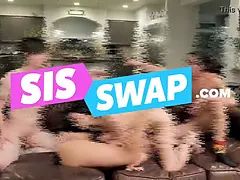 Familystrokes - cool blonde vixen with large jiggly bum rails her muscly stepbrother