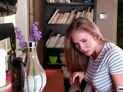 Stepdaughter tastes her stepmoms pussy