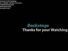 Mistress Julia Teases Slave with Chastity Release & Ruined Orgasm - Femdom Handjob in Pantyhose