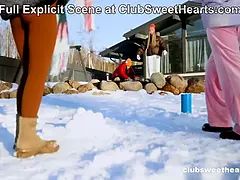 18 ans, Doigter, Hd, Nue, Orgie, Russe, Adolescente, Nénés