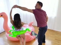 Adrian Hush tastes messy cum after servicing Johnny's dick