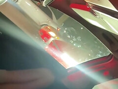 Voiture, Couple, Femelle, Doigter, Pov, Chatte, Gicler, Mouillée