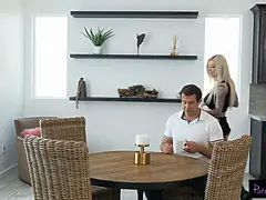 Grosse titten, Blondine, Blasen, Spermaladung, Hd, Milf, Monster, Schreiend