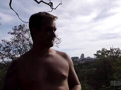 18 años, Mamada, Acercamiento, Cornudo, Estilo perrito, Europeo, Al aire libre, Pov