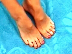 アナル, お尻, 黒人, 足, 女, 淫乱熟女, 一人, オッパイの