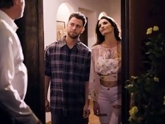 デカ尻, 茶髪の, バック, ダブル開発, 手コキする, マッサージ, 淫乱熟女, 3p男男女