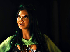 Anal, Morena, Guantes, Coño, Medias largas, Tatuaje, Trio, Tetas