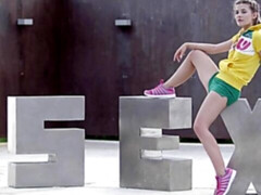 素人, お尻, デカパイ, ブロンド, 下着, オナニー, ガリガリ, ストッキング