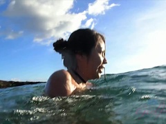 素人, ビーチ, デカ尻, フェラチオ, ヌード, ハメ撮り, ガリガリ, オッパイの