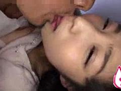 Mamada, Linda, Japonés, Solo, Adolescente, Tetas