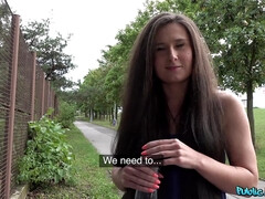 素人, お尻, フェラチオ, チン, ヨーロピアン, アウトドア, 公共, ガリガリ