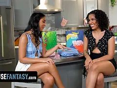 Enjoying stepdaughters alix and claire want to surprise their stepdaddy for step-fatheru2019s day