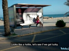 Public Agent Briana Bandares with a big pair of boobs and sexy big ass - Milf