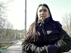 アジア人, フェラチオ, 女, お金, 自然山雀, オーガズム, ハメ撮り, 公共