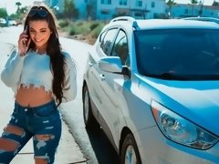 お尻, デカ尻, フェラチオ, 茶髪の, バック, ラティーナ, タトゥー, ティーン