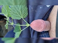 Enthousiasteling, Grote lul, Sperma shot, Homo, Buiten