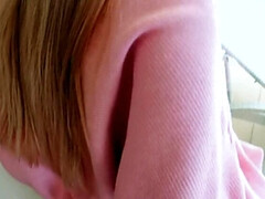 Cul, Blonde, Couple, Tir de sperme, En levrette, Seins naturels, Pov, Chatte