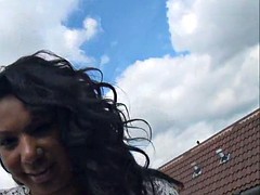 Noire, Noir ébène, Exhib, Masturbation, Public, Softcore, Voyeur