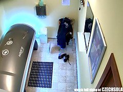 素人, カワイイ, チェコ, なめる, オマンコ, 日光浴室, のぞき, ウェブカメラ