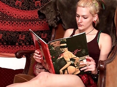 Enthousiasteling, Blond, Dichtbij, Sperma shot, Dominante vrouw, Fetisj, Hardcore, Tieten likken