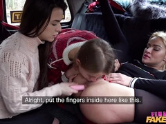 Cherry, Hayli & Dominic enjoy lesbian sex