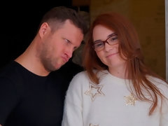 Redhead hottie Ami Calienta nicely impaled by a pretty long dick