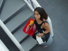 In den arsch, Blasen, Braunhaarige, Hundestellung, Masturbation, Rasiert, Jungendliche (18+), Titten