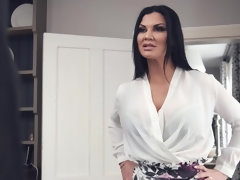 Tetas grandes, Mamada, Morena, Hd, Tacones, Cocina, Montar, Medias largas